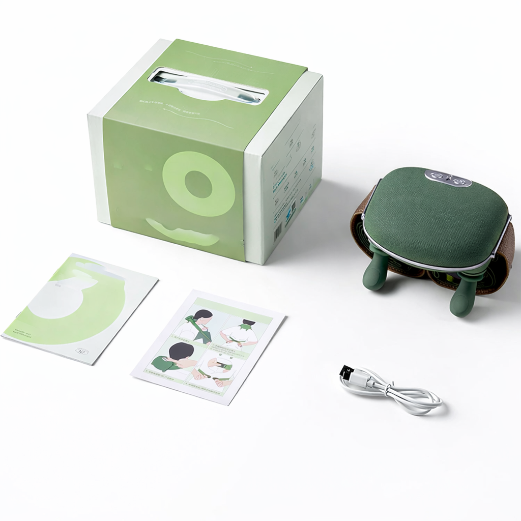 Bionic Finger csomag tartalma – masszírozó, USB kábel, útmutató